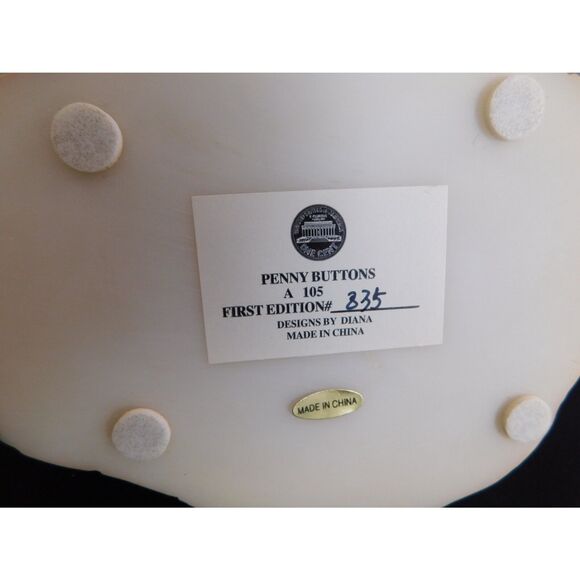 Penny Buttons Resin 1996 Figurine Nurse Sweet Heart Bear 4" Votive Candle - Picture 7 of 8